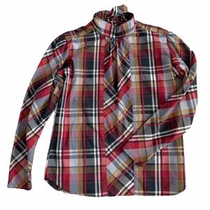 Vintage 70’s Levi’s Strauss & Co Plaid Tie Blouse